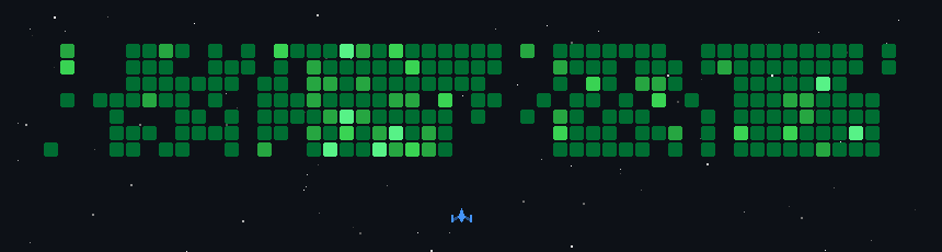 GitHub contribution shooter animation